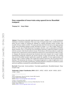 Deep composition of tensor-trains using squared inverse Rosenblatt
  transports