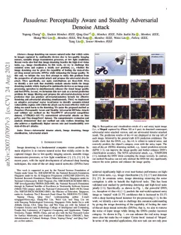 Pasadena: Perceptually Aware and Stealthy Adversarial Denoise Attack