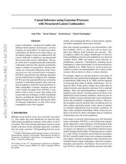 Causal Inference using Gaussian Processes with Structured Latent
  Confounders