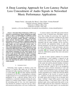 A Deep Learning Approach for Low-Latency Packet Loss Concealment of
  Audio Signals in Networked Music Performance Applications