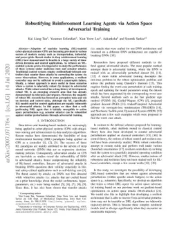 Robustifying Reinforcement Learning Agents via Action Space Adversarial
  Training