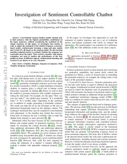 Investigation of Sentiment Controllable Chatbot