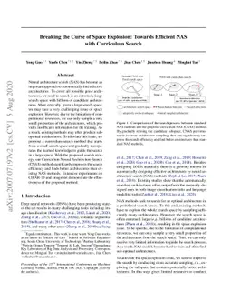 Breaking the Curse of Space Explosion: Towards Efficient NAS with
  Curriculum Search
