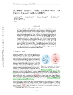 Learning Robust State Abstractions for Hidden-Parameter Block MDPs