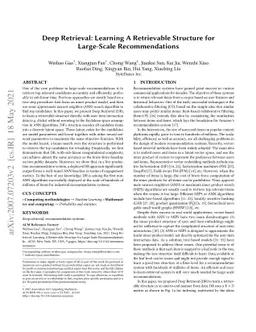 Deep Retrieval: Learning A Retrievable Structure for Large-Scale
  Recommendations
