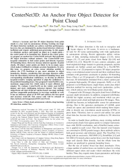 CenterNet3D: An Anchor Free Object Detector for Point Cloud