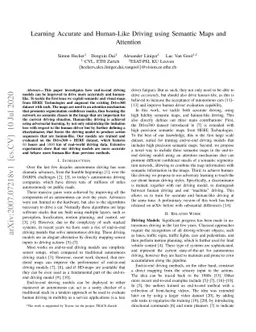 Learning Accurate and Human-Like Driving using Semantic Maps and
  Attention