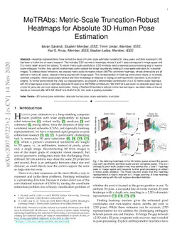 MeTRAbs: Metric-Scale Truncation-Robust Heatmaps for Absolute 3D Human
  Pose Estimation