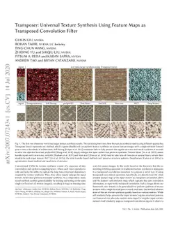 Transposer: Universal Texture Synthesis Using Feature Maps as Transposed
  Convolution Filter
