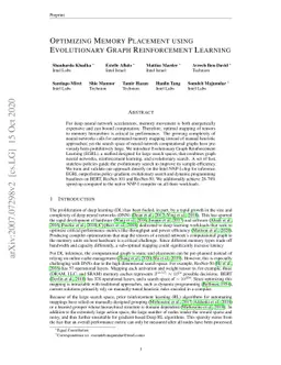 Optimizing Memory Placement using Evolutionary Graph Reinforcement
  Learning