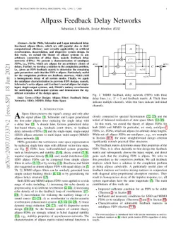 Allpass Feedback Delay Networks