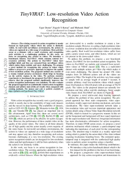 TinyVIRAT: Low-resolution Video Action Recognition