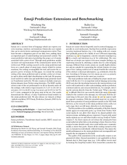 Emoji Prediction: Extensions and Benchmarking