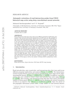 Automatic extraction of road intersection points from USGS historical
  map series using deep convolutional neural networks