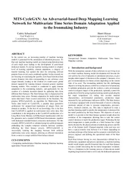 MTS-CycleGAN: An Adversarial-based Deep Mapping Learning Network for
  Multivariate Time Series Domain Adaptation Applied to the Ironmaking Industry