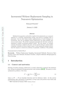 Incremental Without Replacement Sampling in Nonconvex Optimization