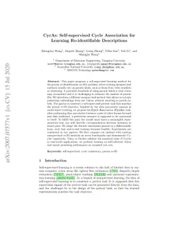 CycAs: Self-supervised Cycle Association for Learning Re-identifiable
  Descriptions