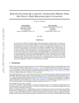 Qgraph-bounded Q-learning: Stabilizing Model-Free Off-Policy Deep
  Reinforcement Learning