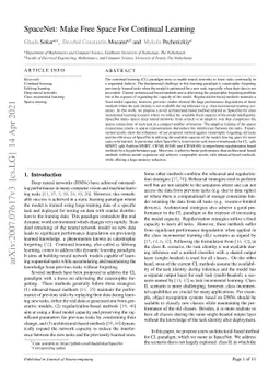 SpaceNet: Make Free Space For Continual Learning