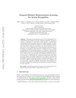 Temporal Distinct Representation Learning for Action Recognition