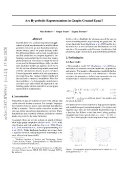 Are Hyperbolic Representations in Graphs Created Equal?