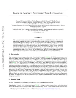 Proof of Concept: Automatic Type Recognition