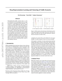 Deep Representation Learning and Clustering of Traffic Scenarios