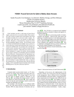 NERD: Neural Network for Edict of Risky Data Streams