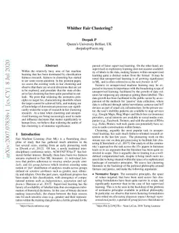 Whither Fair Clustering?