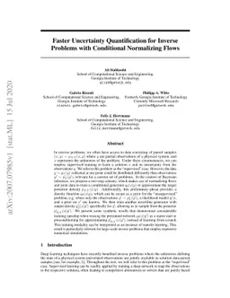 Faster Uncertainty Quantification for Inverse Problems with Conditional
  Normalizing Flows