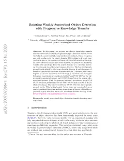 Boosting Weakly Supervised Object Detection with Progressive Knowledge
  Transfer
