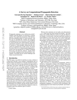 A Survey on Computational Propaganda Detection