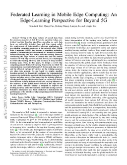 Federated Learning in Mobile Edge Computing: An Edge-Learning
  Perspective for Beyond 5G