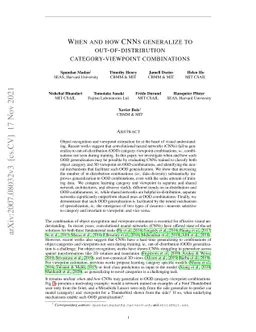 When and how CNNs generalize to out-of-distribution category-viewpoint
  combinations