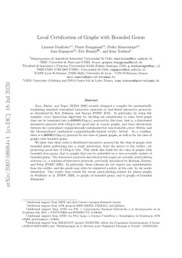 Local Certification of Graphs with Bounded Genus