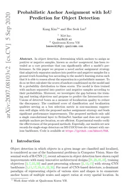 Probabilistic Anchor Assignment with IoU Prediction for Object Detection