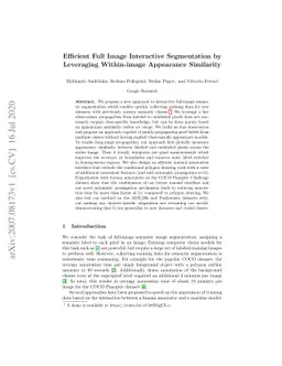 Efficient Full Image Interactive Segmentation by Leveraging Within-image
  Appearance Similarity