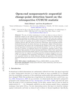 Open-end nonparametric sequential change-point detection based on the
  retrospective CUSUM statistic