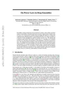 On Power Laws in Deep Ensembles