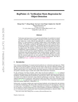 RepPoints V2: Verification Meets Regression for Object Detection