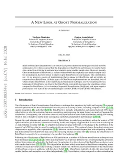 A New Look at Ghost Normalization