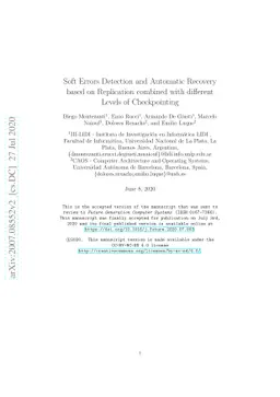 Soft Errors Detection and Automatic Recovery based on Replication
  combined with different Levels of Checkpointing