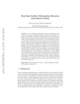 Real-time Surface Deformation Recovery from Stereo Videos