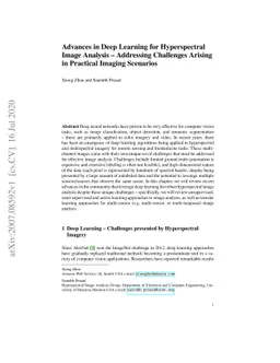 Advances in Deep Learning for Hyperspectral Image Analysis--Addressing
  Challenges Arising in Practical Imaging Scenarios