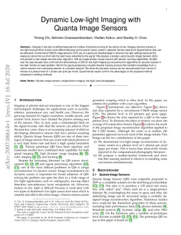 Dynamic Low-light Imaging with Quanta Image Sensors