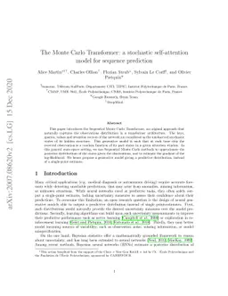 The Monte Carlo Transformer: a stochastic self-attention model for
  sequence prediction