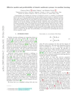 Effective models and predictability of chaotic multiscale systems via
  machine learning
