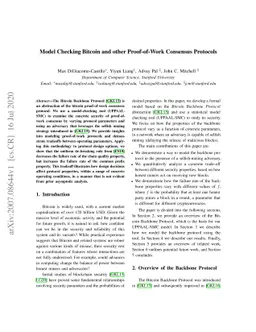 Model Checking Bitcoin and other Proof-of-Work Consensus Protocols