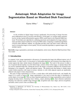 Anisotropic Mesh Adaptation for Image Segmentation Based on Mumford-Shah
  Functional