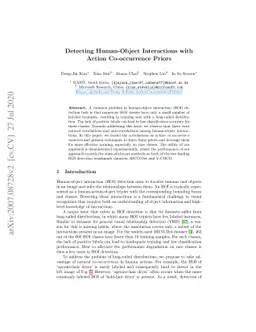 Detecting Human-Object Interactions with Action Co-occurrence Priors